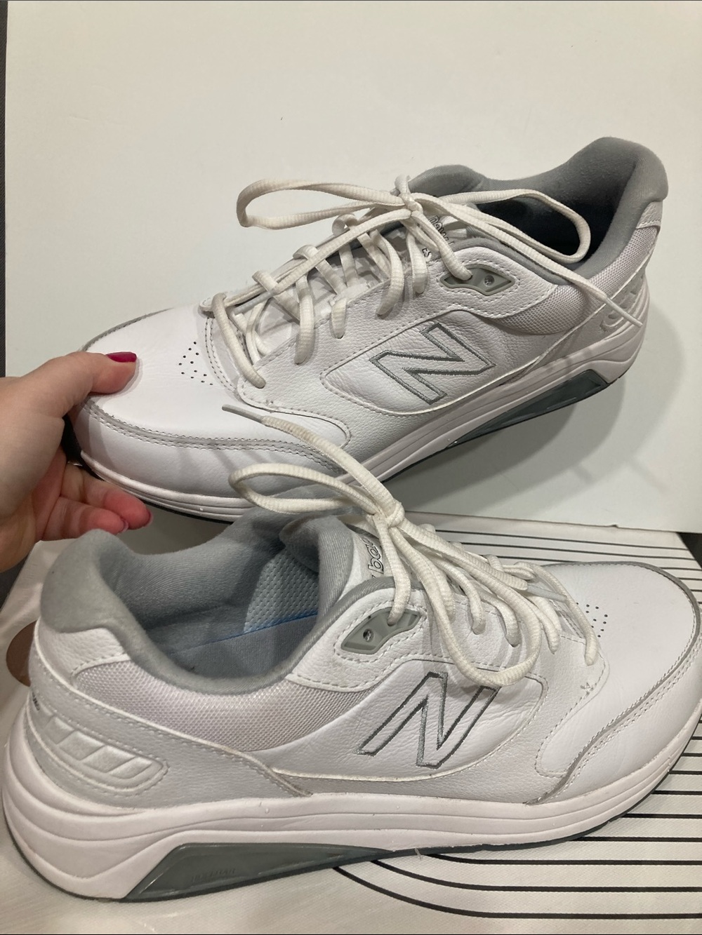 NEW BALANCE 928V3 Comfort Walking White Leather Sneakers Men’s Size 10
